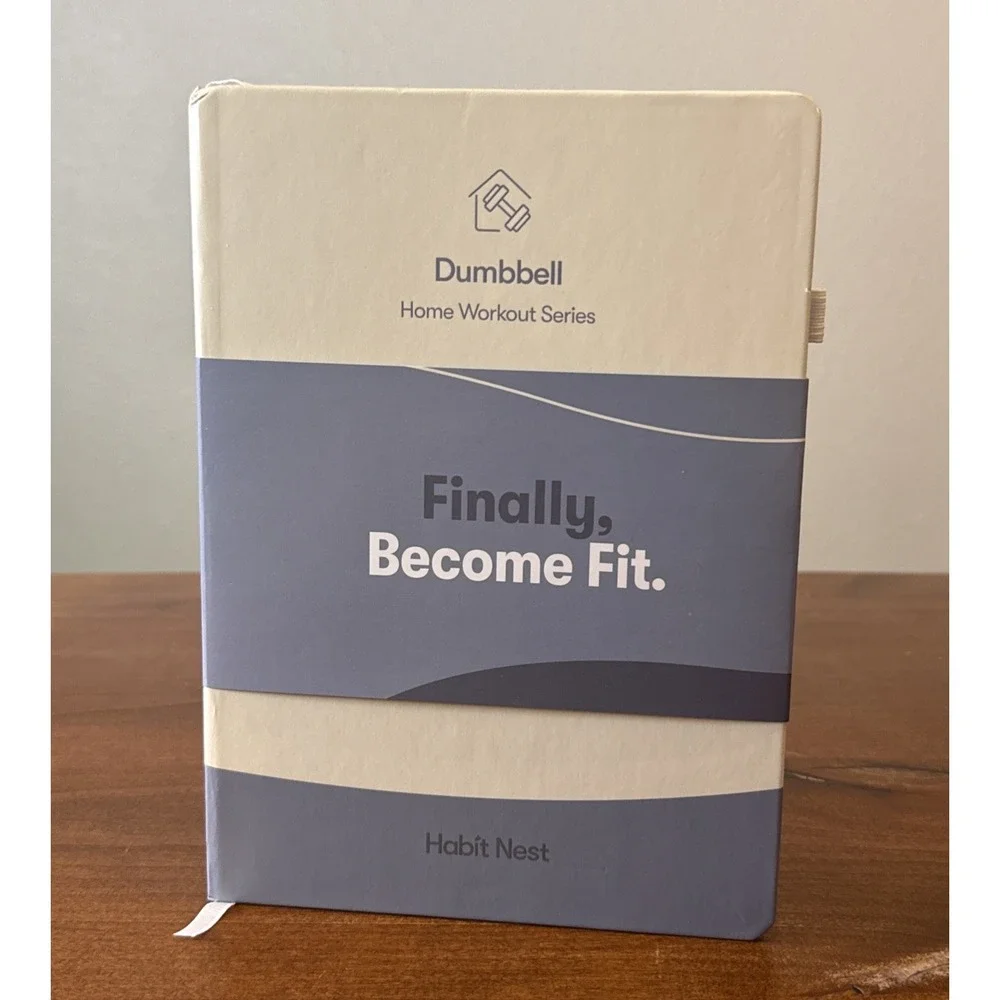 Dumbbell Home Workout Journal by Habit Nest 13-Week Fitness Planner 65 Routines